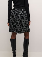 Kaffe Kagrit Sequins Above Knee Length Black Skirt - Image 3 of 6