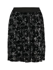 Kaffe Kagrit Sequins Above Knee Length Black Skirt - Image 5 of 6