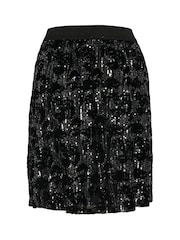 Kaffe Kagrit Sequins Above Knee Length Black Skirt - Image 6 of 6