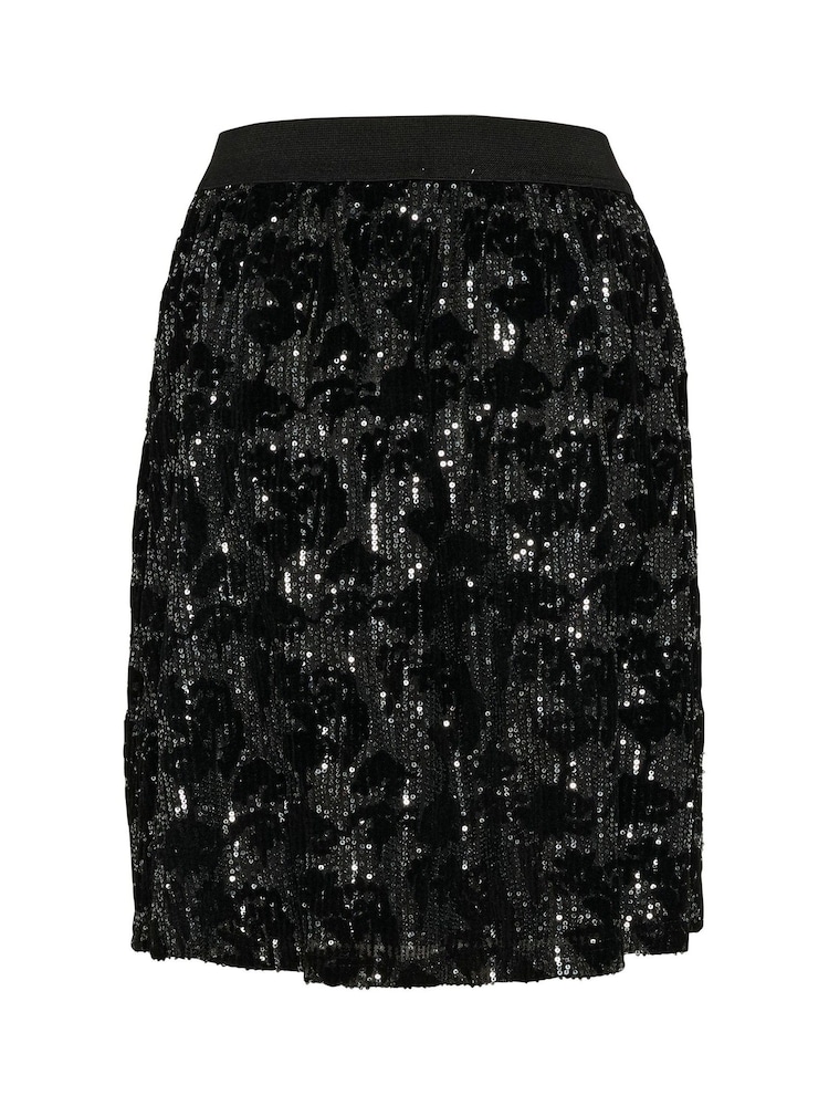 Kaffe Kagrit Sequins Above Knee Length Black Skirt - Image 6 of 6 Kaffe Kagrit Sequins Above Knee Length Black Skirt - Image 6 of 6