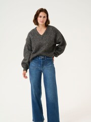 Kaffe Katrina V-Neck Casual Fit Pullover Jumper - Image 2 of 3