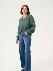 Kaffe Katrina V-Neck Casual Fit Pullover Jumper - Image 2 of 3