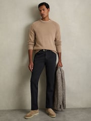 Reiss Navy Picton Cotton-Stretch Slim-Fit Jeans - Image 1 of 6