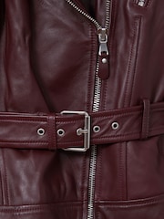 Paige Leather Belted Moto Jacket - Image 5 of 5