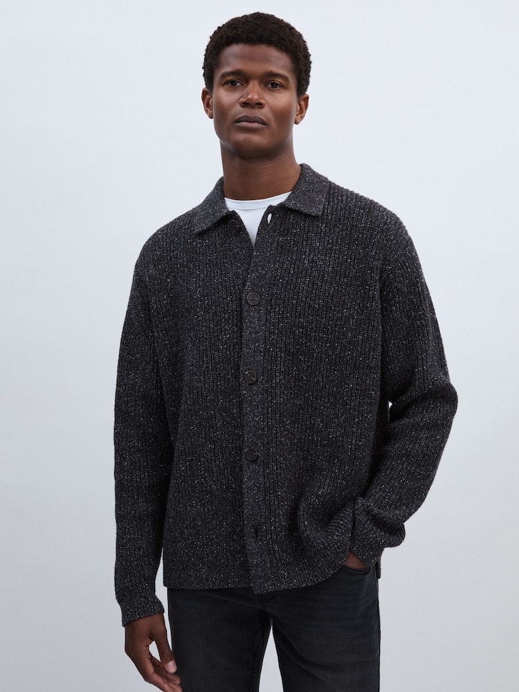 Paige Cotton-Wool Speckled Cardigan - Slika 1 iz 6