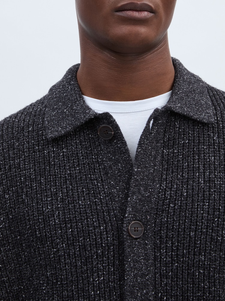 Paige Cotton-Wool Speckled Cardigan - Image 4 of 6
