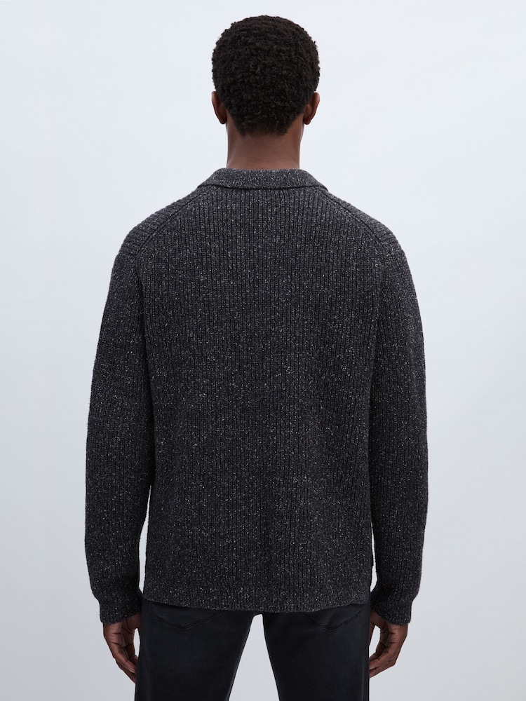 Paige Cotton-Wool Speckled Cardigan - Image 5 of 6