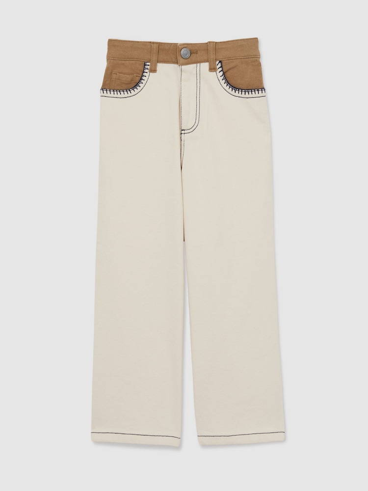 Reiss Marianne Colour-Block Straight-Leg Jeans - Imagen 2 de 4