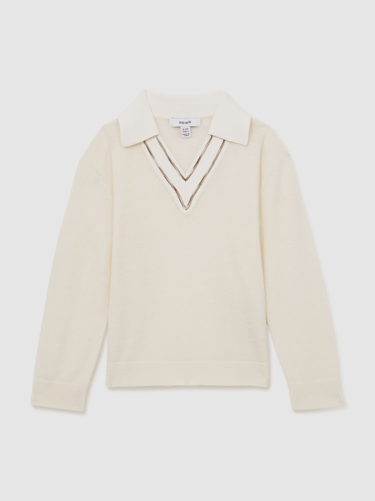 Marfil - Reiss Neena Wool Collared Cricket Jumper - Imagen 2 de 4