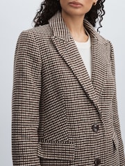 Paige Single Breasted Houndstooth Check Coat - Image 4 of 6