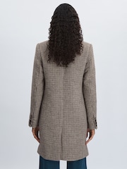 Paige Single Breasted Houndstooth Check Coat - Image 5 of 6
