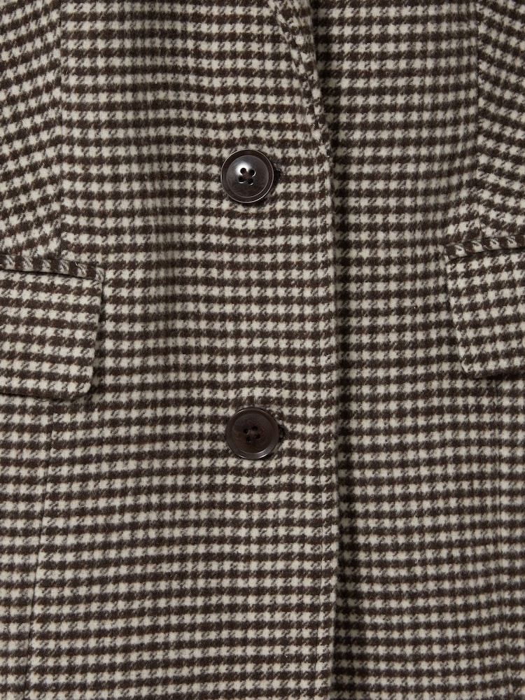 Paige Single Breasted Houndstooth Check Coat - Image 6 of 6