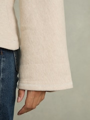Reiss Neutral Cora Cotton-Blend High-Neck Top - Image 4 of 6