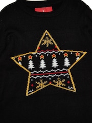Threadgirls Black Crew Neck Christmas Jumper - Image 5 of 5