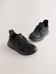 Schwarz - Waterproof Elastic Lace Trainers - Bild 1 von 5