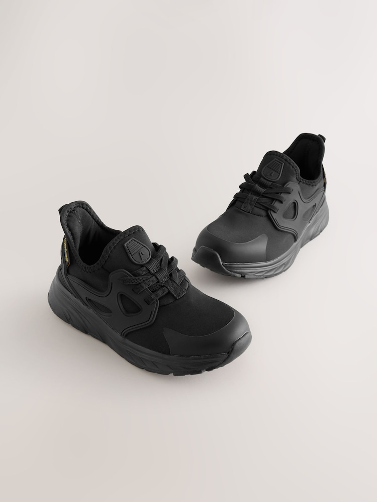 Schwarz - Waterproof Elastic Lace Trainers - Bild 1 von 5