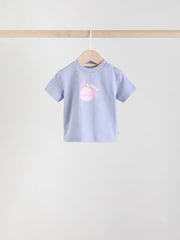 Blue/ Green/ Purple Pastels Baby Jersey Short Sleeve Tops 3 Pack - Image 5 of 11
