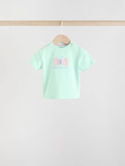 Blue/ Green/ Purple Pastels Baby Jersey Short Sleeve Tops 3 Pack - Image 6 of 11