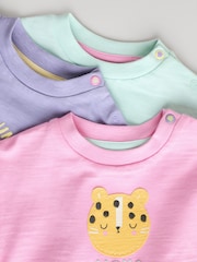 Blue/ Green/ Purple Pastels Baby Jersey Short Sleeve Tops 3 Pack - Image 8 of 11
