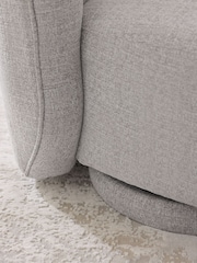 Contrast Chenille Light Natural Hattie Swivel Accent Chair - Image 2 of 9
