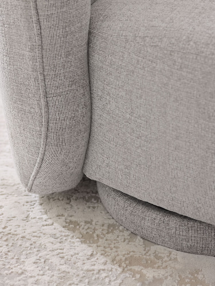 Contrast Chenille Light Natural Hattie Swivel Accent Chair - Image 2 of 9
