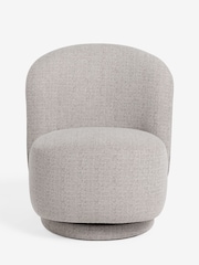 Contrast Chenille Light Natural Hattie Swivel Accent Chair - Image 6 of 9