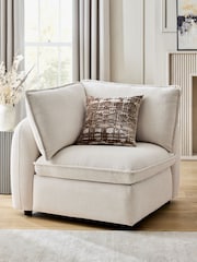 Brushed Weave Oyster Crosby Modular Corner Piece Sofa - Image 1 of 6