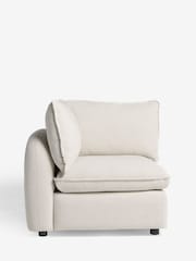 Brushed Weave Oyster Crosby Modular Corner Piece Sofa - Image 4 of 6