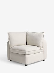 Brushed Weave Oyster Crosby Modular Corner Piece Sofa - Image 5 of 6