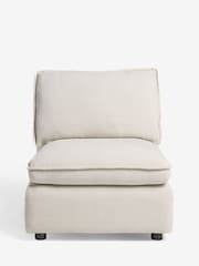 Brushed Weave Oyster Crosby Modular Centre Piece Sofa - Image 4 of 8