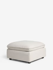 Brushed Weave Oyster Crosby Modular Footstool - Image 7 of 8
