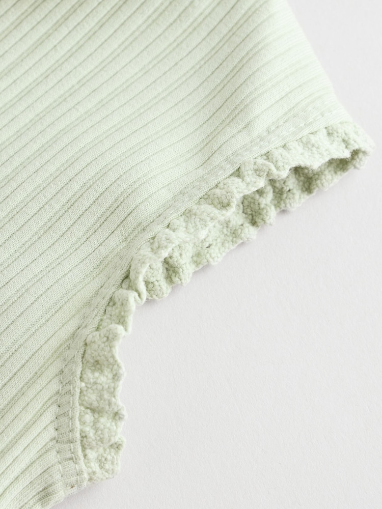 Sage Green Baby Sleeveless Top and Leggings Set - Image 11 of 11