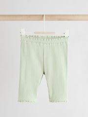 Sage Green Baby Sleeveless Top and Leggings Set - Image 3 of 11