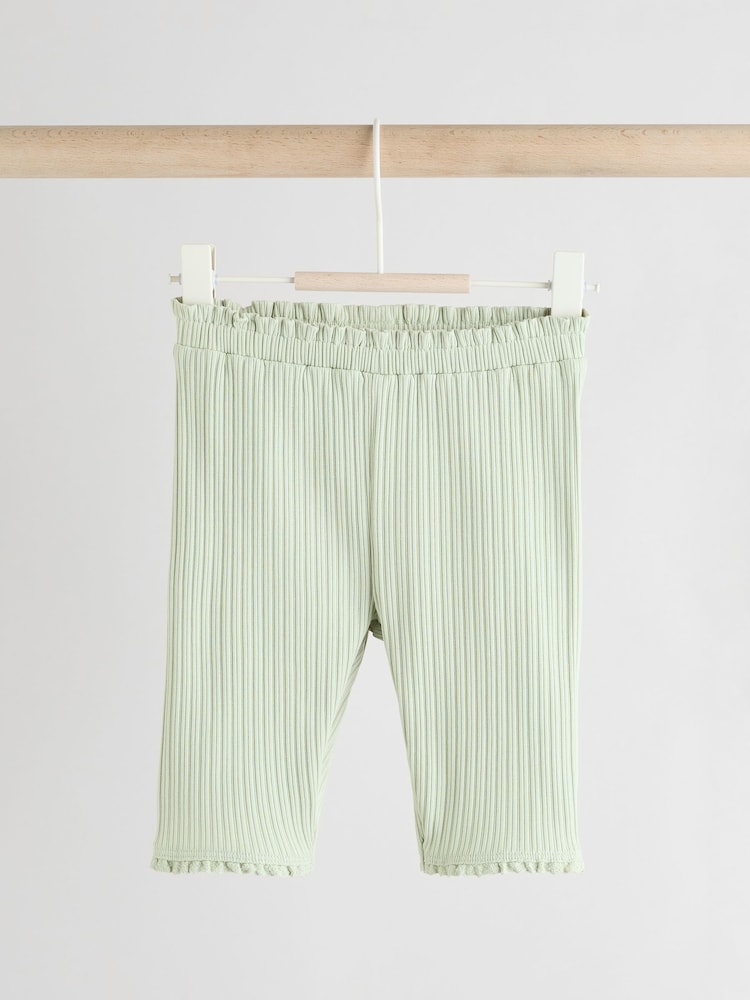 Sage Green Baby Sleeveless Top and Leggings Set - Image 3 of 11
