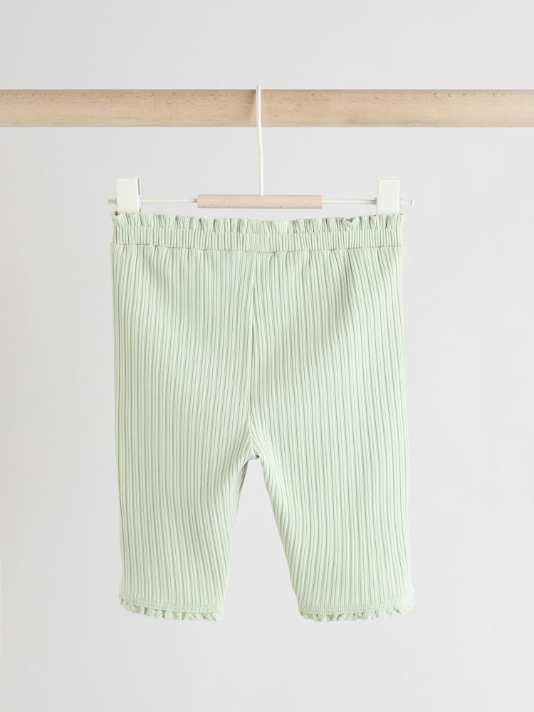 Sage Green Baby Sleeveless Top and Leggings Set - Image 6 of 11