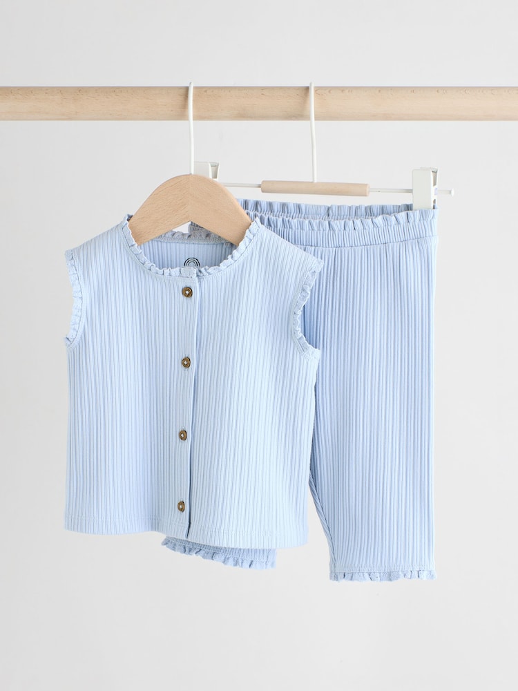Blue Baby Sleeveless Top and Leggings Set - Image 1 of 11