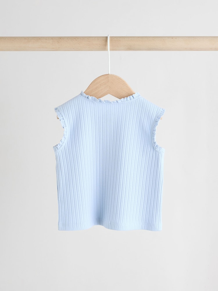 Blue Baby Sleeveless Top and Leggings Set - Image 5 of 11