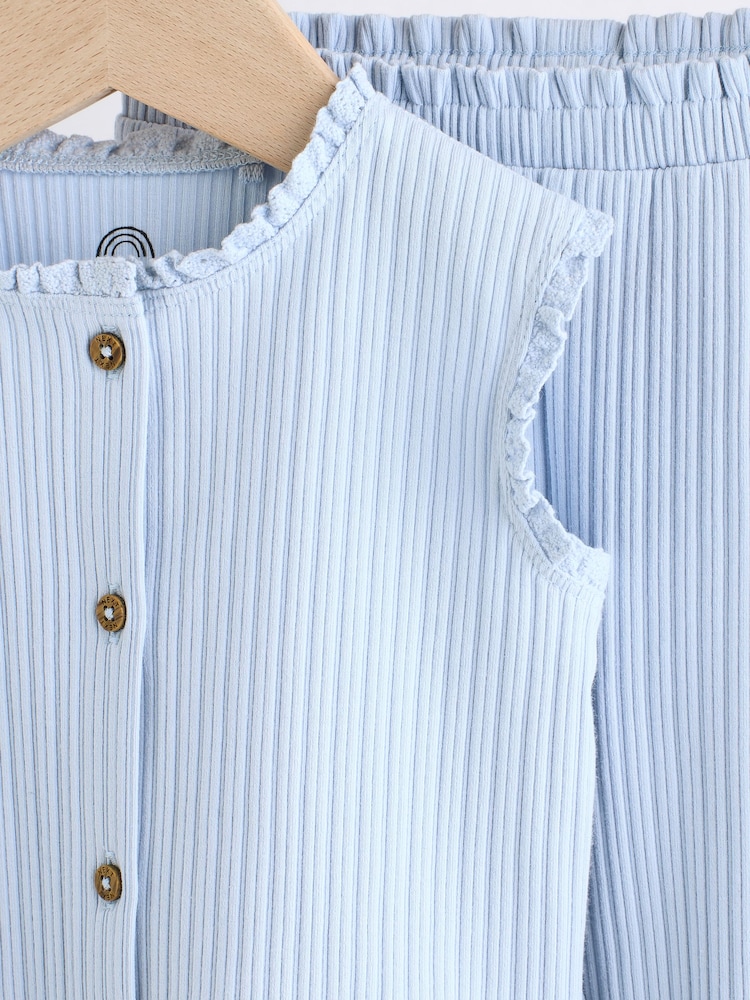 Blue Baby Sleeveless Top and Leggings Set - Image 7 of 11