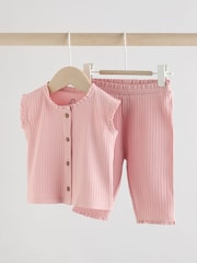 Pink Baby Sleeveless Top and Leggings Set - Image 1 of 11
