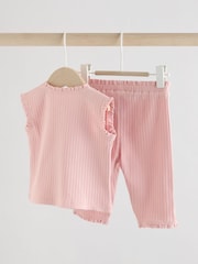 Pink Baby Sleeveless Top and Leggings Set - Image 2 of 11