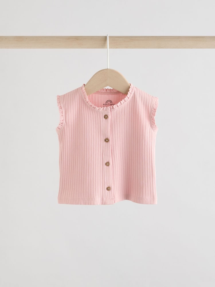 Pink Baby Sleeveless Top and Leggings Set - Image 3 of 11