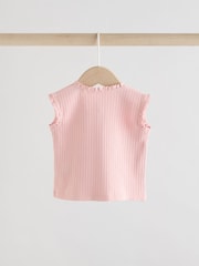 Pink Baby Sleeveless Top and Leggings Set - Image 5 of 11