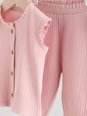 Pink Baby Sleeveless Top and Leggings Set - Image 7 of 11
