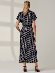 Jolie Moi Black Drop Shoulder Shirt Maxi Dress - Image 2 of 6