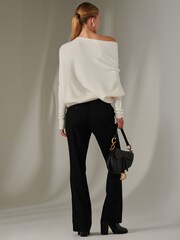 Jolie Moi Cream Off The Shoulder Soft Knit Jumper - Image 2 of 6