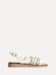 Linzi White Adele Woven Strappy Sandals - Image 2 of 5