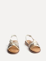 Linzi White Adele Woven Strappy Sandals - Image 3 of 5