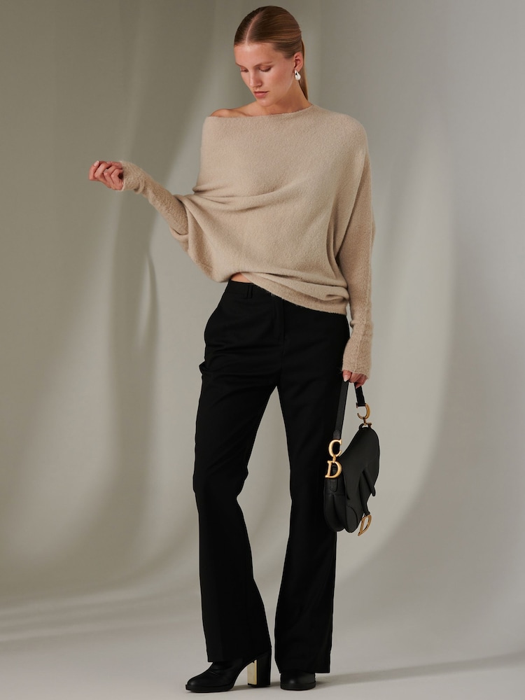 Ecru - Jolie Moi Schulterfreier, weicher Strickpullover - Bild 6 von 6 Ecru - Jolie Moi Schulterfreier, weicher Strickpullover - Bild 6 von 6