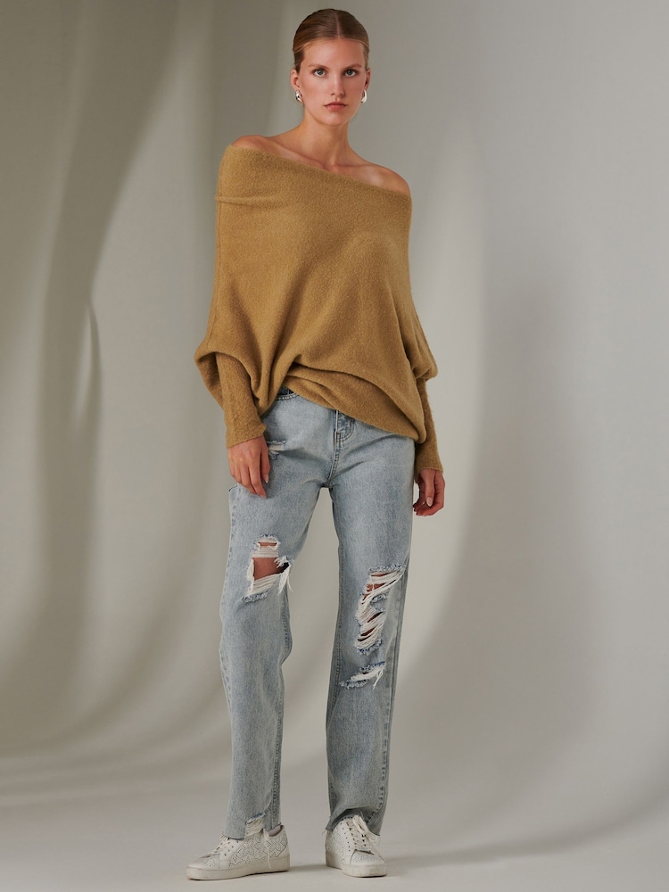 Braun - Jolie Moi Schulterfreier, weicher Strickpullover - Bild 6 von 6 Braun - Jolie Moi Schulterfreier, weicher Strickpullover - Bild 6 von 6