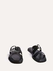 Linzi Black Cassandra Double Strap Sandals With Buckle Detail - Image 3 of 5